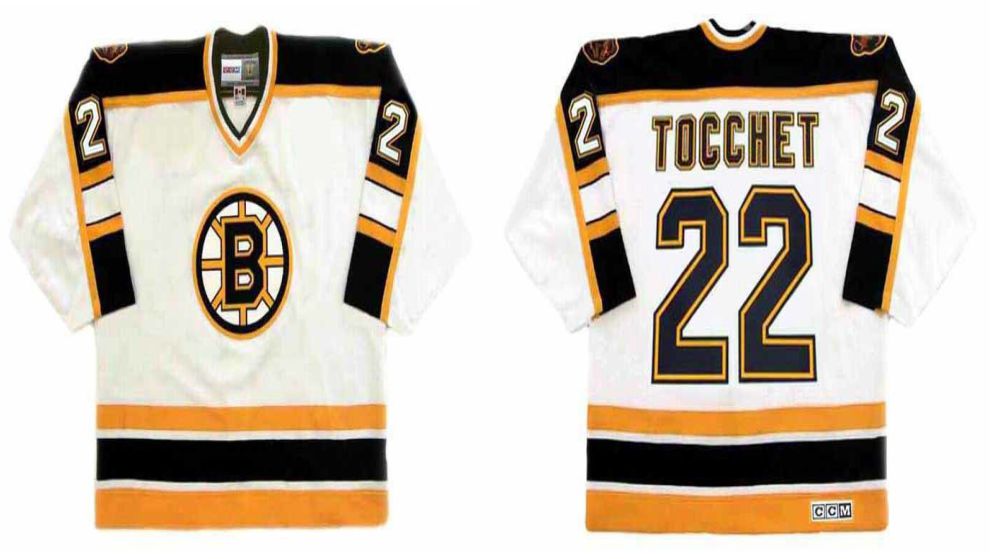 2019 Men Boston Bruins #22 Tocchet White CCM NHL jerseys->boston bruins->NHL Jersey